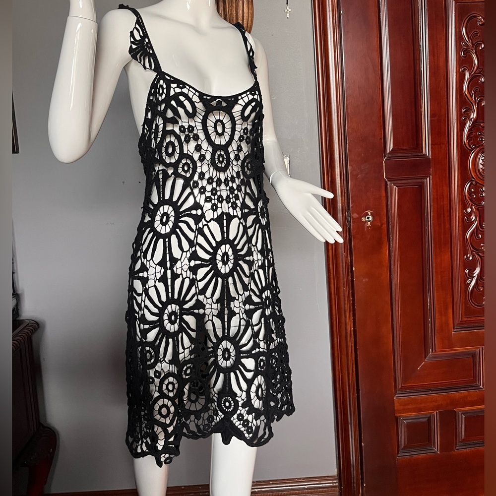 NWT For Love of Lemons SWIM Crochet Coverup L